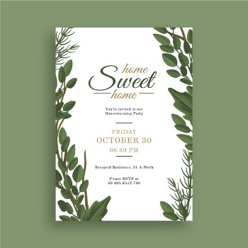 Party invitation for housewarming Free Vector