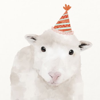 Party lamb watercolor illustration, cute | Free Photo Illustration - rawpixel