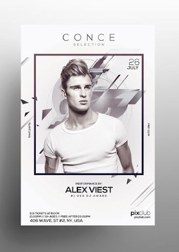 Party Music – Club PSD Free Flyer Template