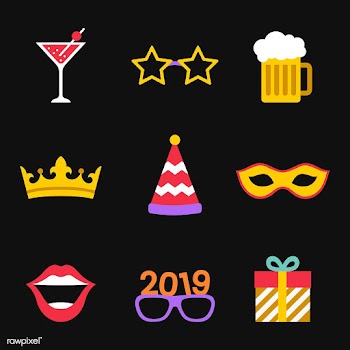 Party photo booth props vector | Free stock vector - 537559