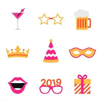 Party photo booth props vector | Free stock vector - 537574