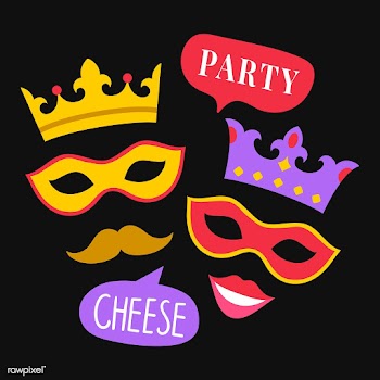 Party photo booth props vector | Free stock vector - 537610