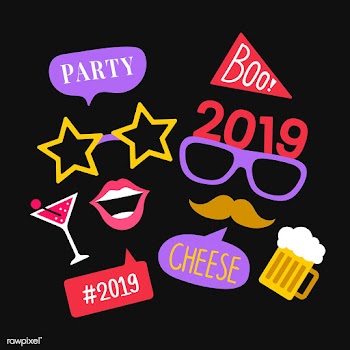Party photo booth props vector | Free stock vector - 537618
