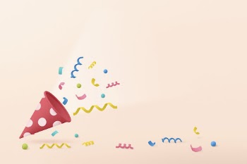 Party popper background, 3d birthday | Free Photo - rawpixel