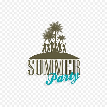 Party Silhouette Clip art - Summer beach silhouette 