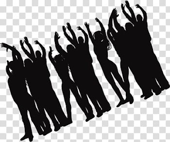 Party , silhouette of people dancing transparent background PNG clipart