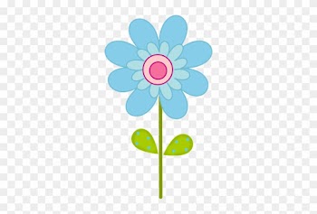 Passarinhos - Minus - Flor Azul Em Desenho Png