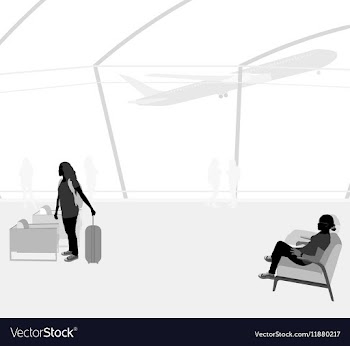 Passengers in the airport vector image