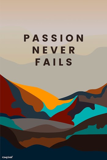 Passion never fails mountain landscape design | Free stock vector - 454279