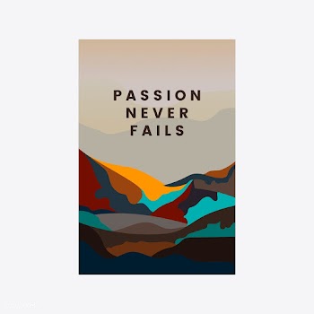 Passion never fails mountain landscape design | Free stock vector - 454289