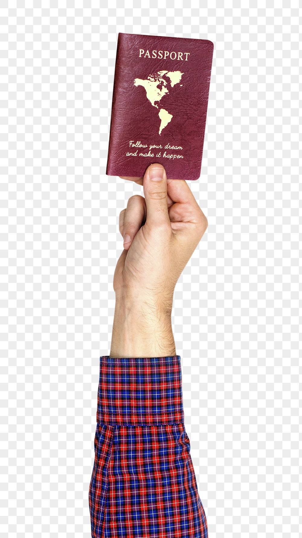 Passport png in hand sticker | Free PNG - rawpixel