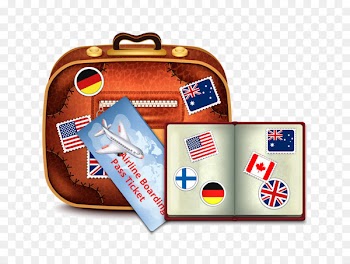 Passport stamp Suitcase Baggage - Luggage notebook 