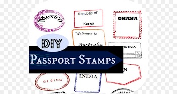 Passport stamp Template Australian passport Clip art - Passport Stamp Template 