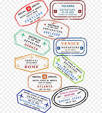 Passport stamp Travel visa Clip art - Along with airplane vector travel 
