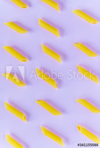 Pasta in a pattern on a colorful paper