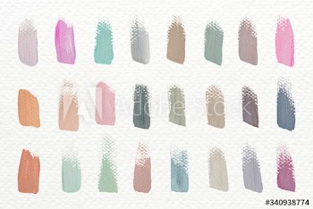 Pastel acrylic brush strokes vector