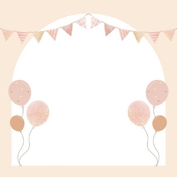 Pastel birthday invitation frame background, | Free PSD - rawpixel