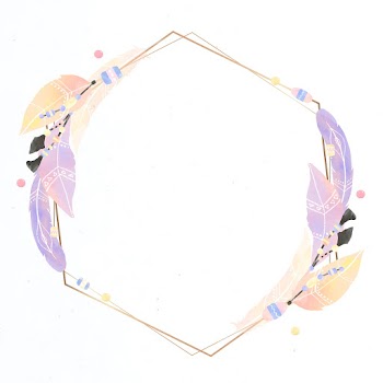 Pastel Boho feather frame vector