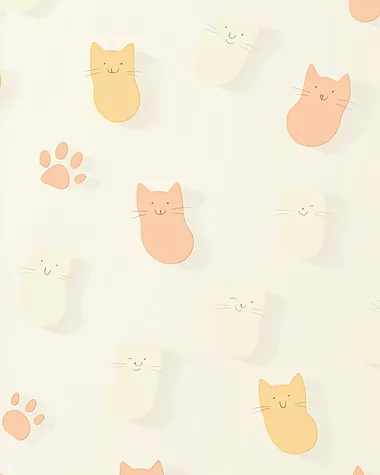 Pastel Cat Silhouettes Background Pastel Cat Silhouettes Background