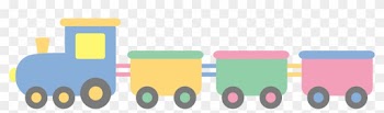 Pastel Cliparts - Baby Toys Train Clipart
