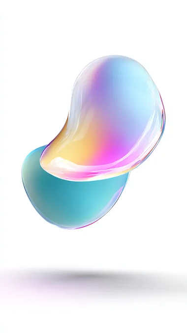 Pastel Colored Translucent 3D Blob Pastel Colored Translucent 3D Blob