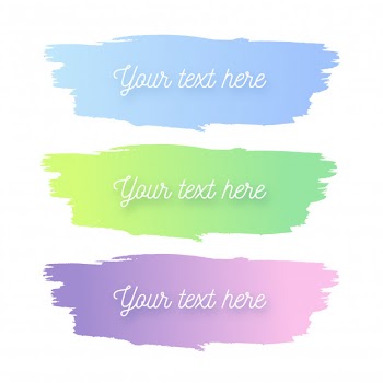 Pastel colors watercolor strokes kit Free Vector