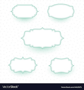 pastel colors wedding label frames set