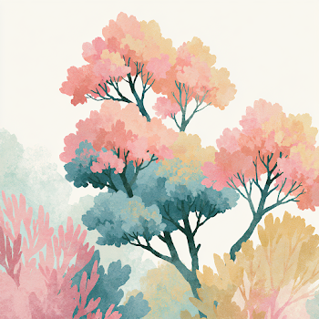 Pastel Coral Garden