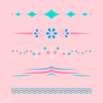 Pastel dividers design collection vector | Free stock vector - 494767