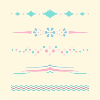 Pastel dividers design collection vector | Free stock vector - 494771