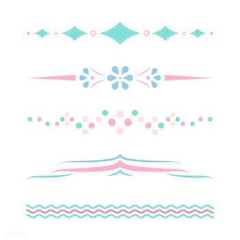 Pastel dividers design collection vector | Free stock vector - 494781