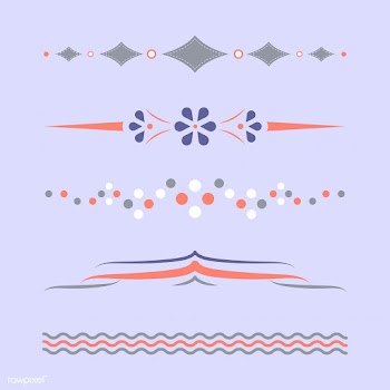 Pastel dividers design collection vector | Free stock vector - 494816