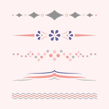 Pastel dividers design collection vector | Free stock vector - 494825