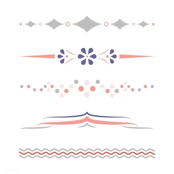 Pastel dividers design collection vector | Free stock vector - 494826