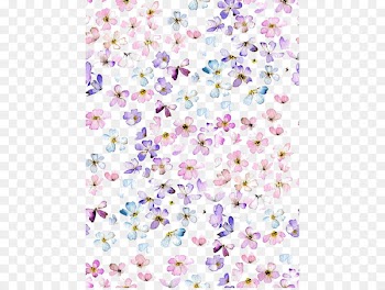 Pastel Flower Watercolor painting Purple Wallpaper - Flower Print 