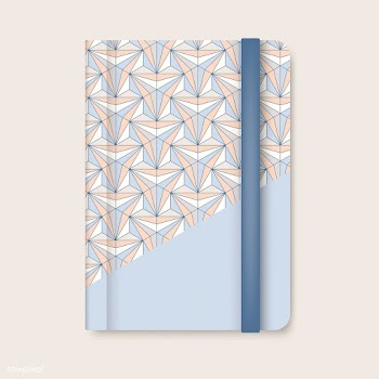 Pastel geometric pattern cover of a blue diar.. | Free stock vector - 544478