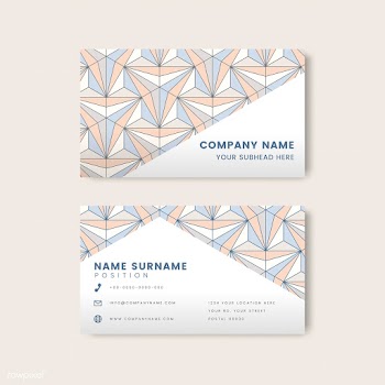Pastel geometric pattern on white business ca.. | Free stock vector - 544423