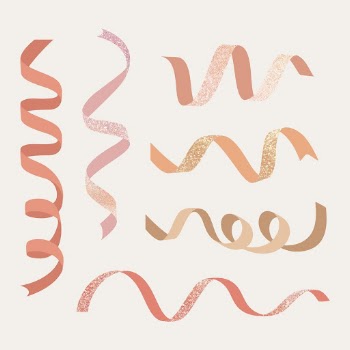 Pastel glitter party ribbons sticker | Free Vector - rawpixel