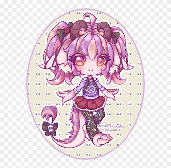 Pastel Goth Nekoryu By Miichau - Wolf Chibi Pastel Goth