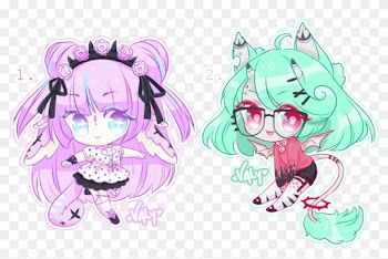 Pastel Goth / Punk Baby Wingus By Valyriana - Pastel Chibi Girl Goth