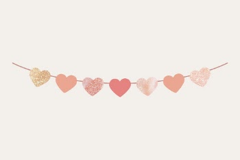 Pastel heart shaped banner element, | Free Vector - rawpixel