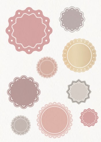 Pastel labels set