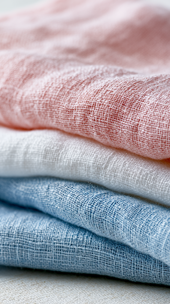 Pastel Linen Fabric Layers Background