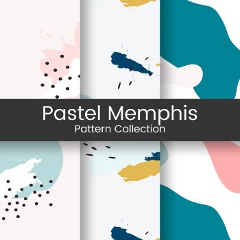 Pastel memphis pattern design
