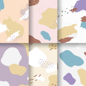 Pastel Memphis pattern design vector
