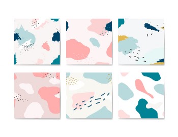 Pastel Memphis pattern design vector