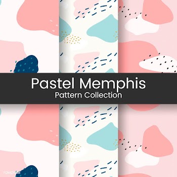 Pastel Memphis pattern design vector | Free stock vector - 535627