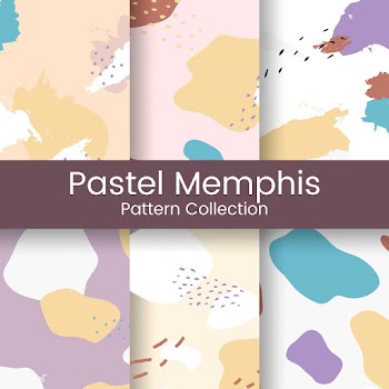 Pastel Memphis pattern design vector | Free stock vector - 535636