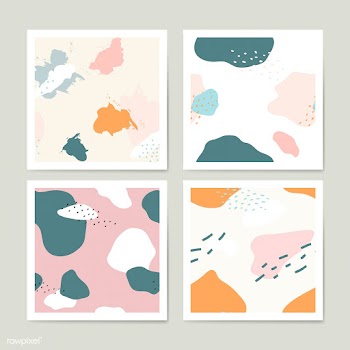 Pastel Memphis pattern design vector | Free stock vector - 535668