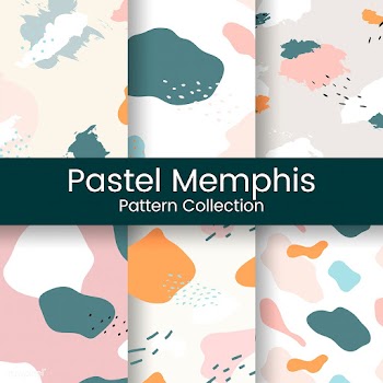 Pastel Memphis pattern design vector | Free stock vector - 535672